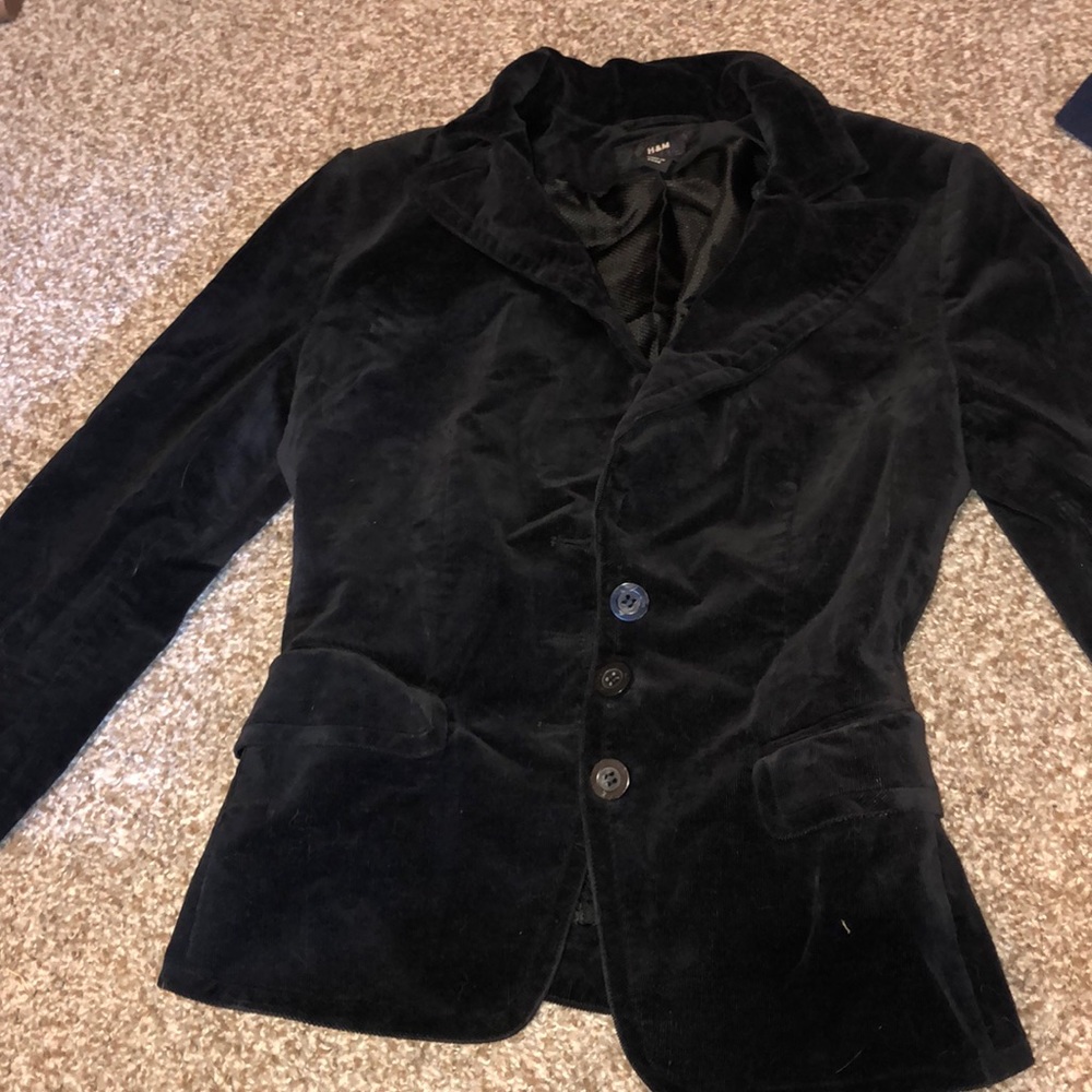 Black suede blazer